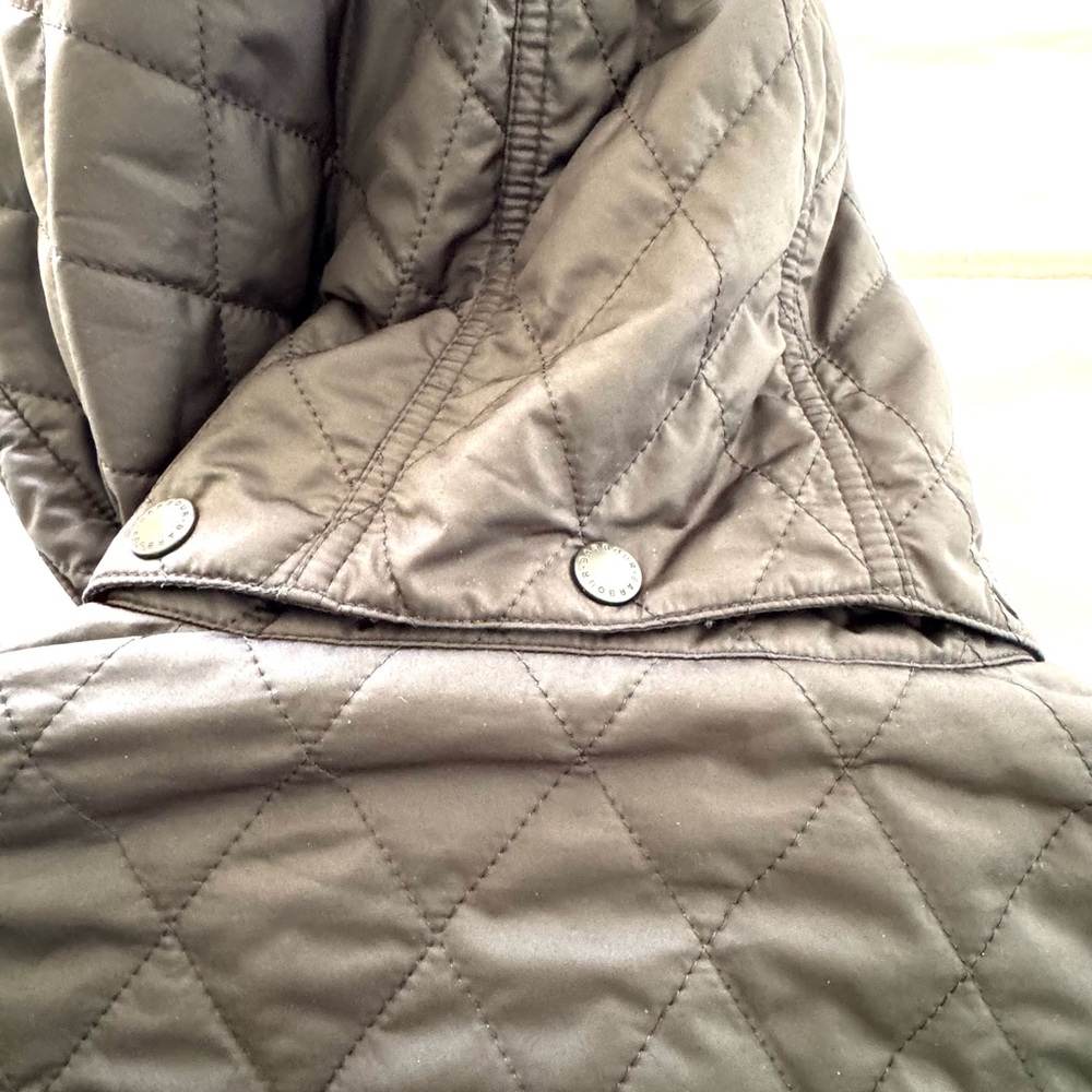 Barbour Women's Millfire Quilted Utility Jacket-Black with Detachable Hood US 14 - Picture 6 of 16